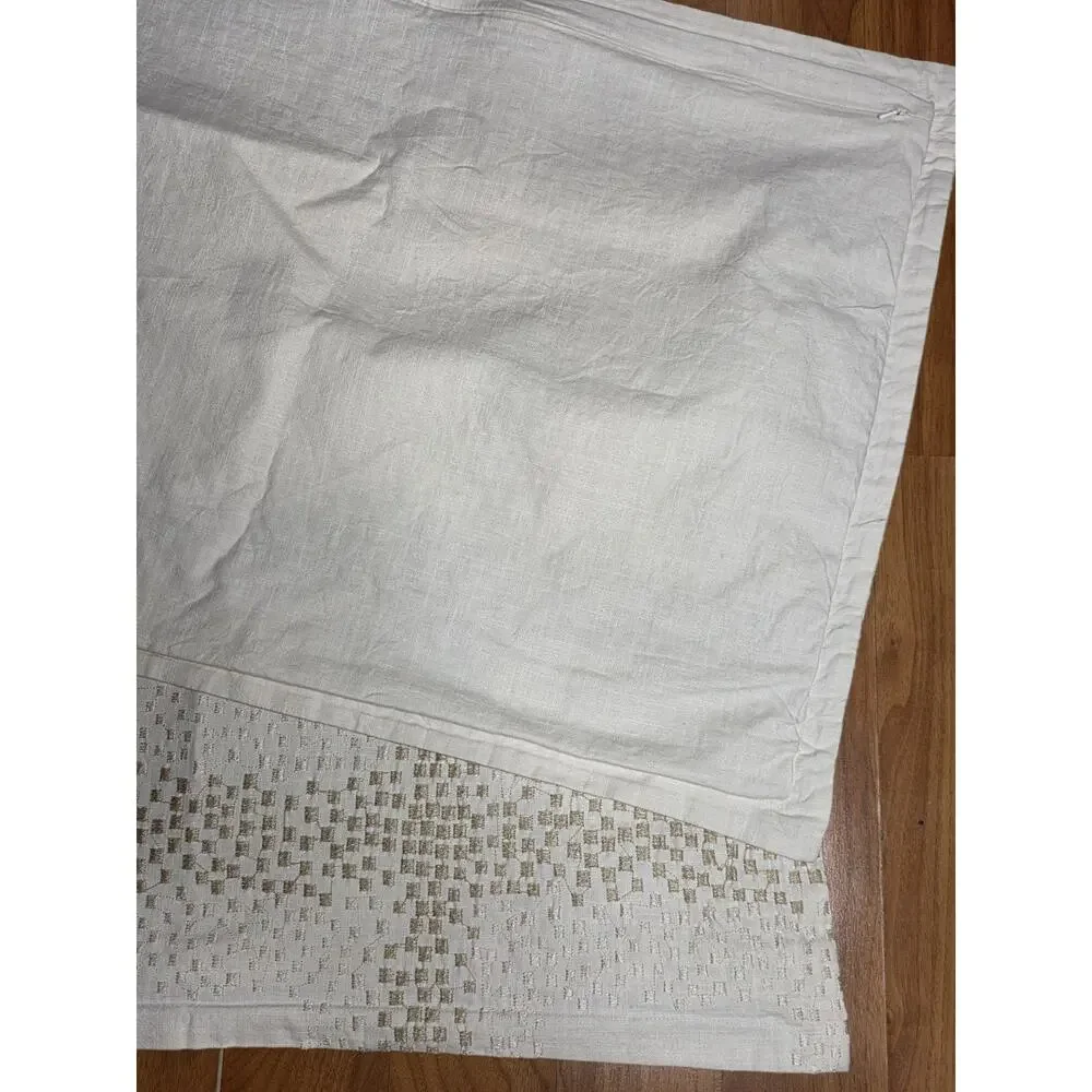 Hotel Collection Mosaic Grid Embroidered 100% Cotton Pillow Sham Standard X2